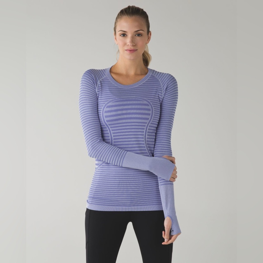 Lululemon Swiftly Tech Long Sleeve Crew in Heathered Lullaby size 4, rare